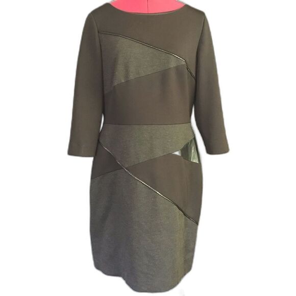 Tahari ASL Dress Women’s Size 12 Black 3/4 Sleeve Sheath - Picture 1 of 9